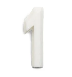 HABO Skyltar, Hussiffror Och Bokstäver<SIFFRA 1 1002 PLAST VIT 13MM, 1002 13MM PLAST VIT 1