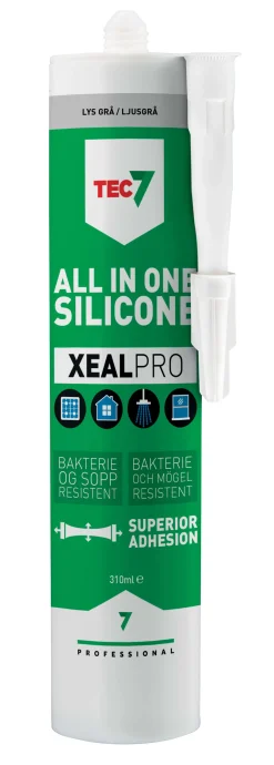 TEC7 Silikon<SILIKON XEALPRO LJUSGRÅ 310ML
