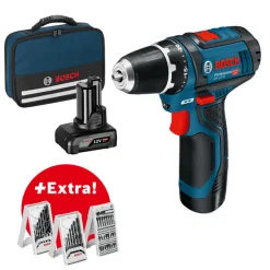 BOSCH Skruvdragare Och Borrmaskiner<SKRUVDRAGARE GSR 12V-15 2&4AH BAG
