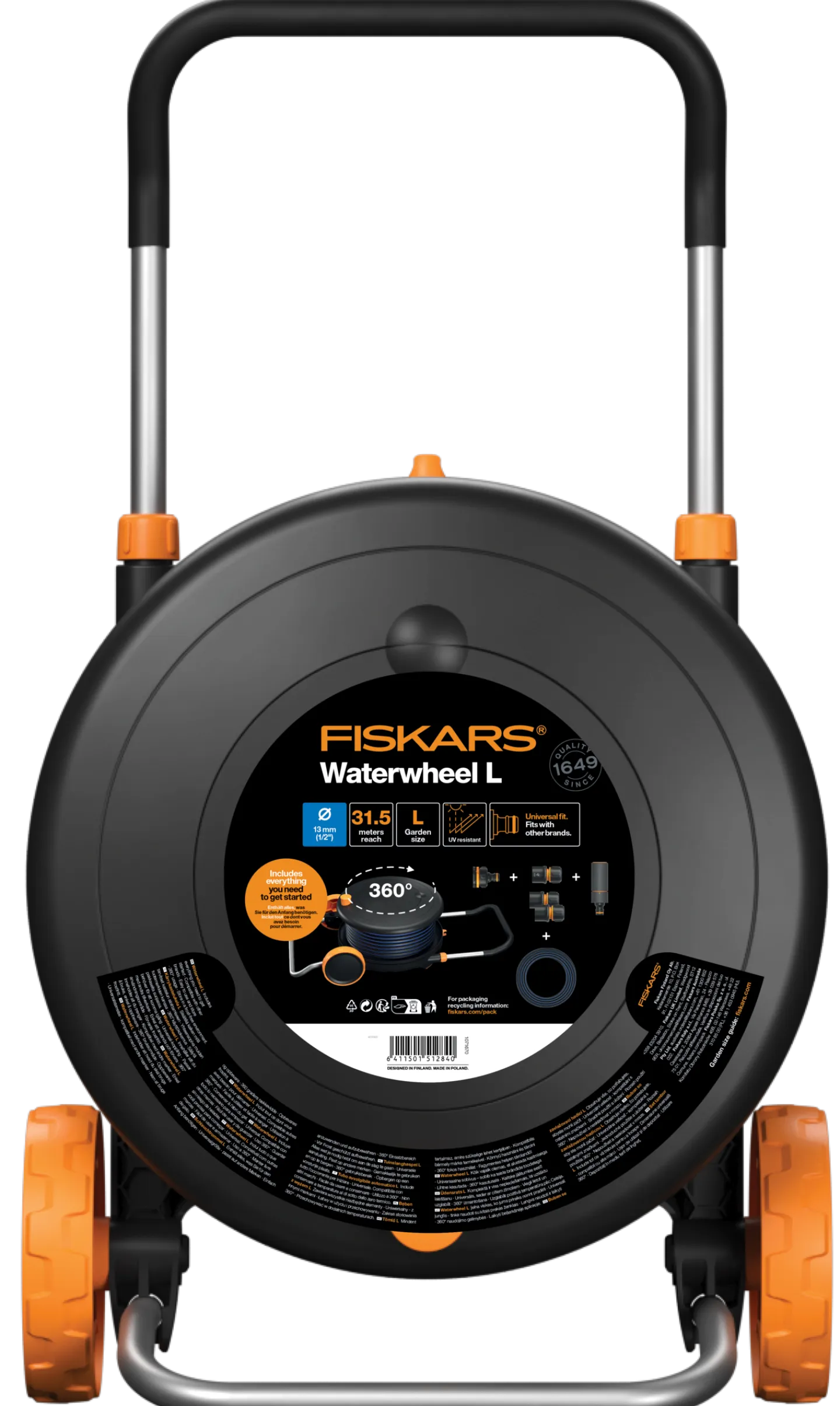 FISKARS Bevattning<SLANGVINDA COMFORT 30M SLANG D13MM