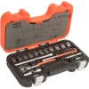BAHCO Bult Och Mutterverktyg<SPÄRRNYCKEL SW65 HYLSA SET, 1/4T