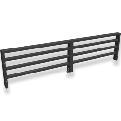 BENDERS Skärmar Och Staket<STAKET FUNKIS ANTRACIT STARTPK, ANTRACIT 2000X500MM