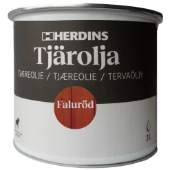 HERDINS Oljor Och Träskydd<TJÄROLJA FALURÖD 3L