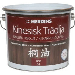 HERDINS Oljor Och Träskydd<TRÄOLJA KINESISK BRUN 3L