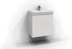 SVEDBERGS Badrumsmöbler<TVÄTTSTÄLLSSKÅP BLOC PLAN VIT 2DÖRR 60X57X35CM