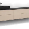 SVEDBERGS Badrumsmöbler<TVÄTTSTÄLLSSKÅP EPOS PLAN VIT ASK 2+1+2L ÖPPEN PUSH 199X45,3X45