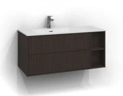 SVEDBERGS Badrumsmöbler<TVÄTTSTÄLLSSKÅP EPOS RAND BRUN ASK 2LÅD 100X45,3X45CM VÄ