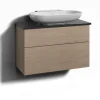 SVEDBERGS Badrumsmöbler<TVÄTTSTÄLLSSKÅP FORMA LJUS EK 2LÅD B1 PUSH ECLEAN 80X35X50CM