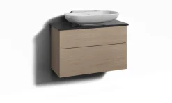 SVEDBERGS Badrumsmöbler<TVÄTTSTÄLLSSKÅP FORMA LJUS EK 2LÅD B1 PUSH ECLEAN 80X35X50CM