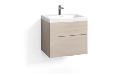 SVEDBERGS Badrumsmöbler<TVÄTTSTÄLLSSKÅP FORMA BLOND EK 2LÅD B1 ECLEAN 60X45X50CM