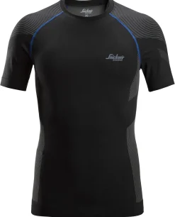 SNICKERS WORKWEAR UNDERSTÄLL KORTÄRM SÖML, SVART/GRÅ STL XS Sale