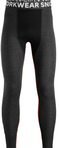 SNICKERS WORKWEAR Underställ<UNDERSTÄLLSBYXA MERINO, ANTRACITE/SVART STL XXL