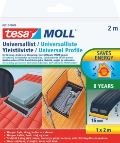 TESA UNIVERSALLIST SVART 8X15MM 2M 05910 EPDM SJH MAX 7MM Online