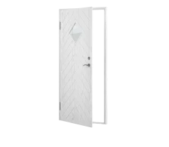 CELLO Förrådsdörrar<VARMFÖRRÅDSDÖRR 90X200 V FISKBEN GRUNDMÅLAD