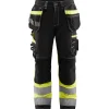 BLÅKLÄDER Varselkläder<VARSELBYXA 1794 1370 SVART/VARSELGUL D100