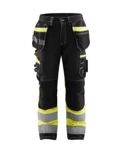 BLÅKLÄDER Varselkläder<VARSELBYXA 1794 1370 SVART/VARSELGUL D100
