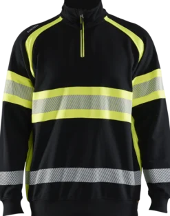 BLÅKLÄDER VARSELTRÖJA 3553 1158, SVART/VARSELGUL XXL
