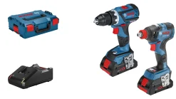 BOSCH Maskinpaket<VERKTYGSSET GSR18V-60C/GDX18V 200C 2X4AH