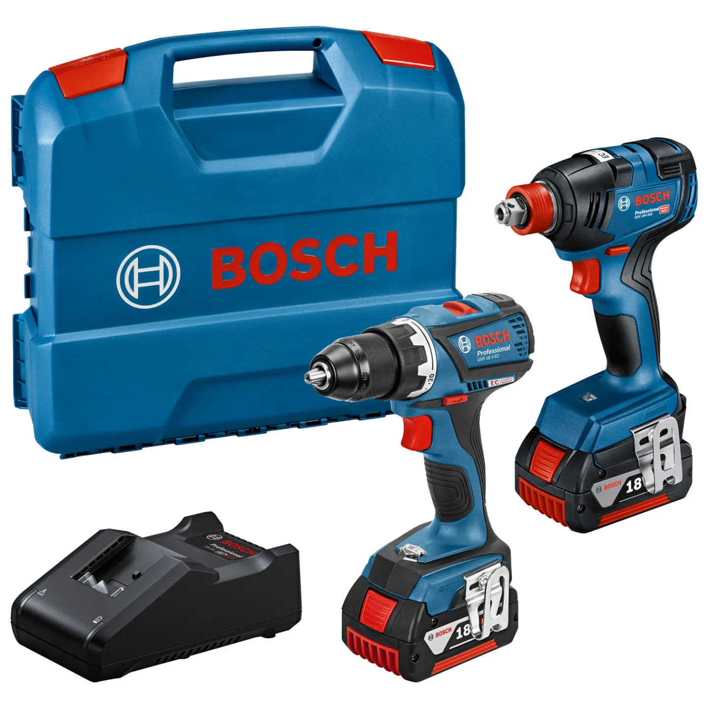 BOSCH VERKTYGSSET GDX 18V-200/GSR 18V-EC 2X5AH Discount