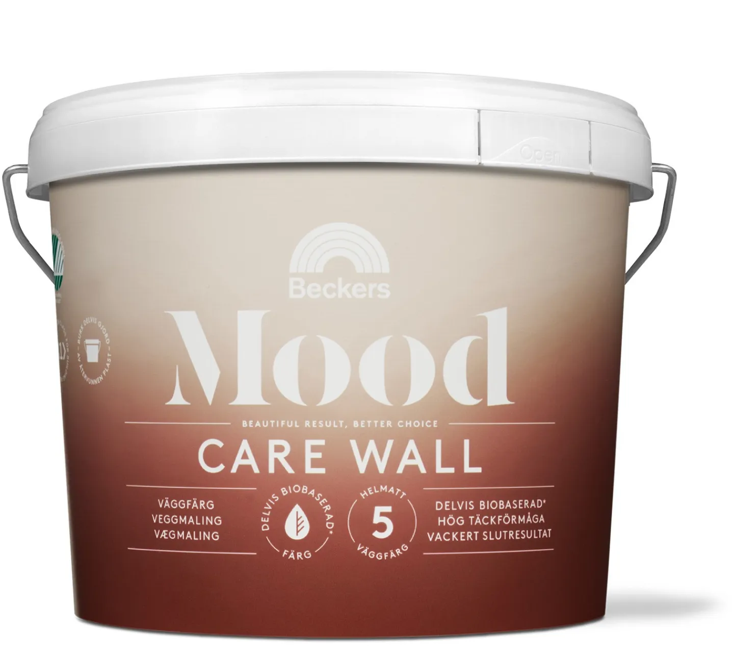 BECKERS VÄGGFÄRG MOOD CARE WALL 5 VIT/BAS A 2,7L New