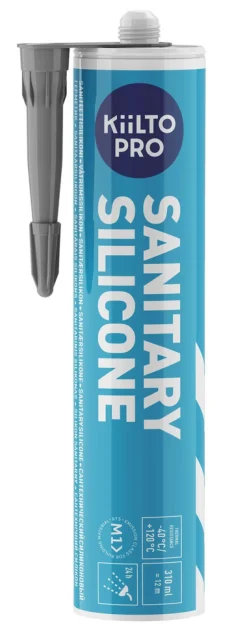 KIILTO PRO Silikon<VÅTRUMSSILIKON 44 MÖRKGRÅ 310ML
