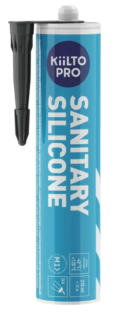 KIILTO PRO Silikon<VÅTRUMSSILIKON 50 SVART 310ML