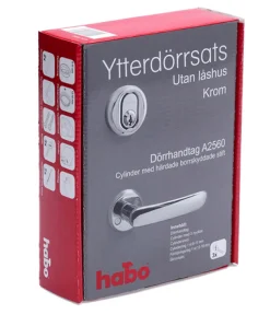 HABO YTTERDÖRRSATS UTAN LÅSHUS KROM A2560 Discount